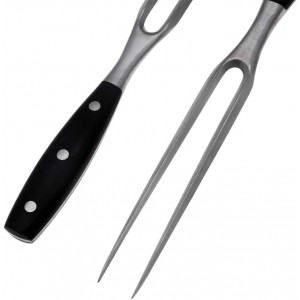 Carving Fork, Meat Fork, 12 Inch Cooking Fork, Stainless Steel BBQ Fork, Long Metal Chef Pro Kitchen Forks for Barbecue, Serving, Cooking, Grilling, Roasting