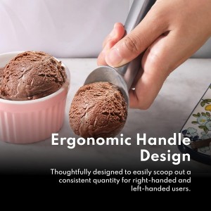 New Star Foodservice 7006957 Commercial Ice Cream Dipper Scoop Yellow 3-oz Size 12 (Hand Wash Only)