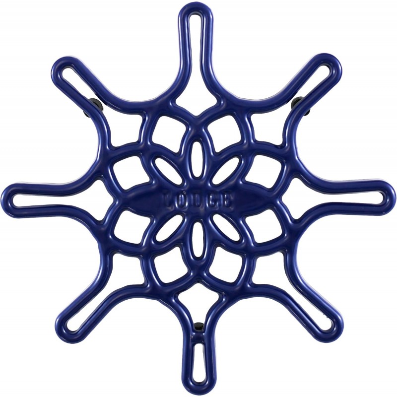 Lodge EC8ST32 Enameled Cast Iron, 8 Inch, Indigo Trivet