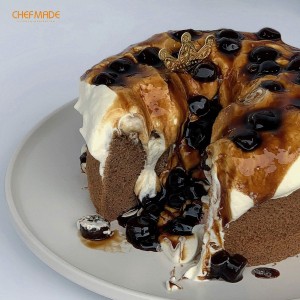 CHEFMADE Angel Food Cake Pan, 6-Inch with Removable Loose Bottom Non-Stick Chiffon Tube Pan for Oven and Instant Pot Baking (Champagne Gold)