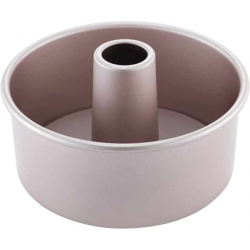 CHEFMADE Angel Food Cake Pan, 6-Inch with Removable Loose Bottom Non-Stick Chiffon Tube Pan for Oven and Instant Pot Baking (Champagne Gold)
