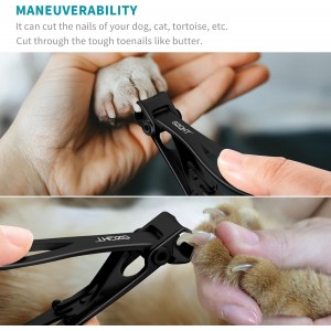 SZQHT Extra Wide Jaw Opening Nail Clippers for Thick Nails Cutter for Ingrown Toenail Clippers & Fingernails Manicure Set,Pedicure Kit,Men & Women(Black)