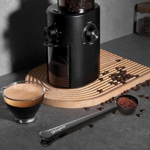 Coffee Scoop with Bag Clip, Multi-Function Milk Powder Measuring Spoon, 20ml (Black)