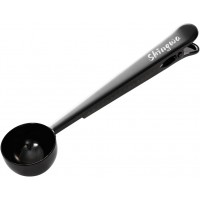 Coffee Scoop with Bag Clip, Multi-Function Milk Powder Measuring Spoon, 20ml (Black)