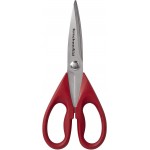 KitchenAid All Purpose Kitchen Shears with Protective Sheath Durable Stainless Steel Scissors, Dishwasher Safe, Soft Grip Comfort Handle, 8.72 Inch, Red