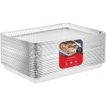 Stock Your Home Aluminum Pans - 15 Pack Disposable Aluminum Foil Trays - Reusable Nonstick Baking Sheets - 16 Inch x 11 Inch