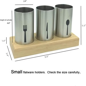 4PC Flatware Caddy Holder Stainless Steel Small