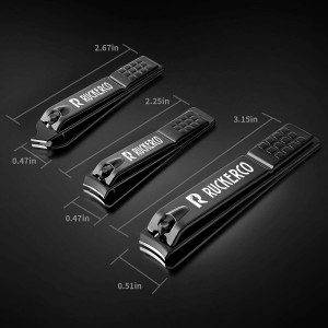 Nail Clippers Set Matte Stainless Steel 3 pcs fingernail Clippers &Slant EDG Toenail Clipper Cutter The Best Gift Nail Clippers for Men and Women