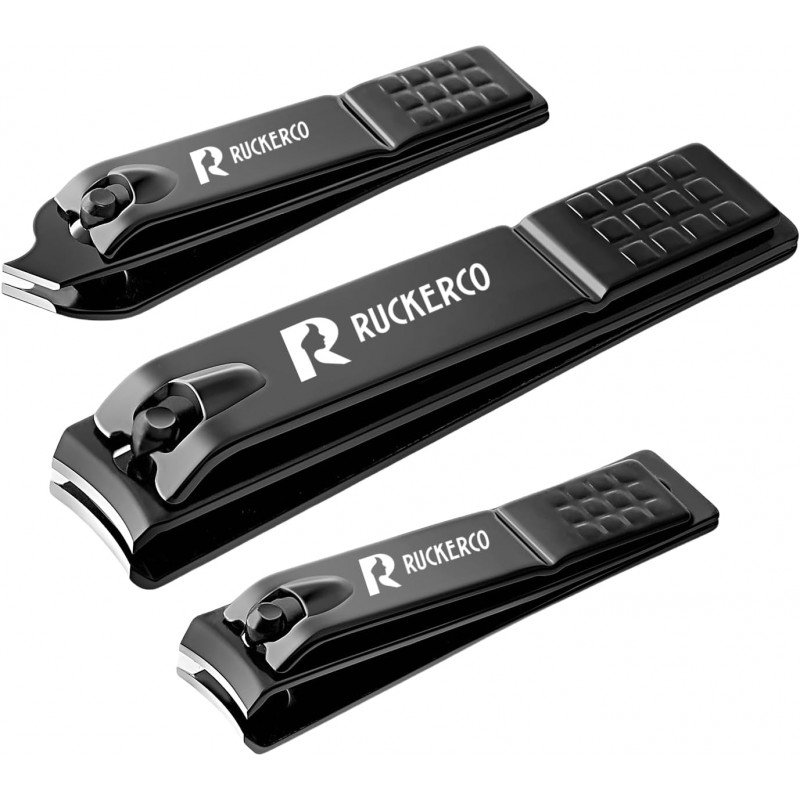 Nail Clippers Set Matte Stainless Steel 3 pcs fingernail Clippers &Slant EDG Toenail Clipper Cutter The Best Gift Nail Clippers for Men and Women