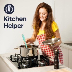 Culinary Couture Aqua Sky Silicone Cooking Utensils Set - Sturdy Steel Inner Core - Spatula, Mixing & Slotted Spoon, Ladle, Pasta Server, Drainer - Heat Resistant Kitchen Tools - Bonus Recipe Ebook