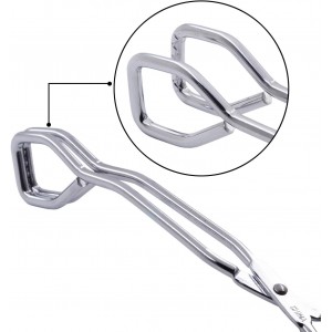 Scissor Style Tongs 10 Inches and 11 Inches Set Stainless Steel Grilling Tongs Hotdog Tongs, Set of 2