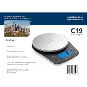 Food Kitchen Scale by NutraTrack™ Digital Grams and Ounces for Coffee, Weight Loss, Baking, Cooking, Keto and Meal Prep, LCD Display, Stainless Steel, LOWEST 0.5g INCREMENTS Accuracy meets Durability!