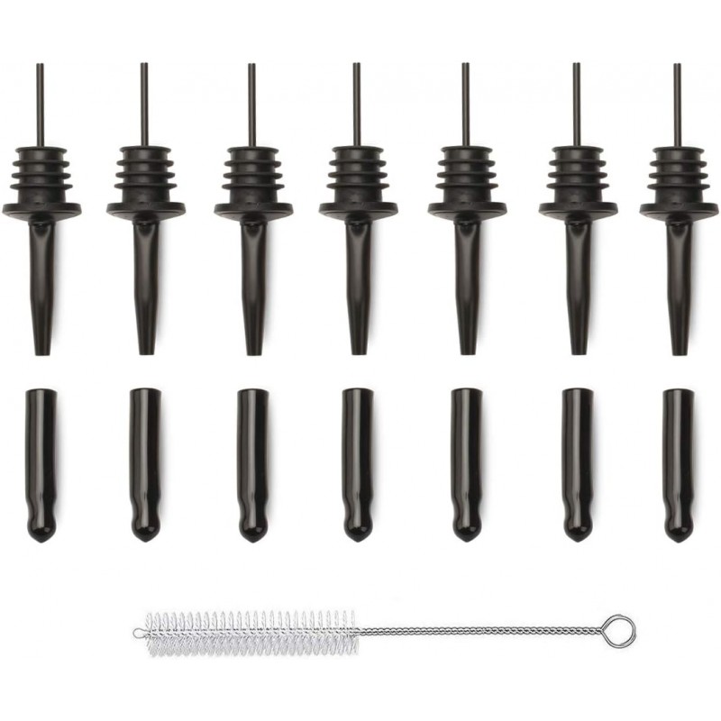 Pour Spouts for Liquor Bottles Speed Pour Pourers with Dust Cap 7+7