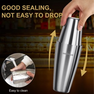 Cocktail Shaker, 27OZ Martini Shaker, Drink Shaker, Cocktail Shaker Set 6 Pcs,Boston Shaker, Bar Set, Cocktail Strainer, Bar tools, Bartender Kit, Stainless Steel Double Measuring Jigger, Mixing Spoon