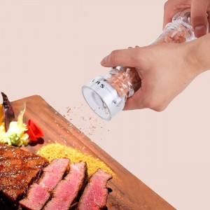 LHS Pepper Mill Grinder Salt Grinder Peppercorn Grinders with Adjustable Coarseness-Clear
