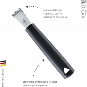 triangle Zester - Stainless Steel - Creates Fine Zests & Garnishings for Food & Drink - Dishwasher Safe - Made in Germany