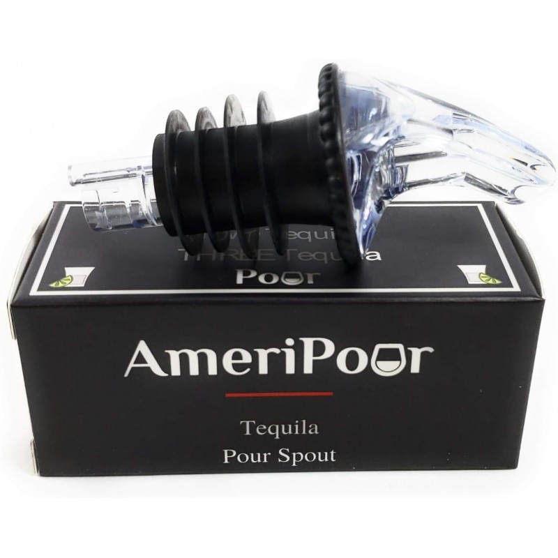 Speed Pourer - Patron Pour Spout - Made 100% In The USA. Free Flow Bar Spouts That Don't Leak - No Cracks, Just A Smooth Cocktail Pour Every Time. (Clear)