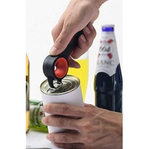 2 pcs 5 In 1 Multi Function Multi-function Can Jar Bottle Open/Tighten Bottle Jar Can Opener for Small Hands, Seniors or Anyone Who Suffers from Arthritis Good Kitchen Tool (black/white)