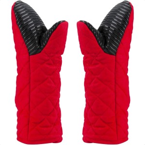 Puppet Oven Mitts Red Cotton Silicone No...