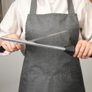 SHARPAL 119N Diamond Sharpening Steel – Professional Solid Knife Sharpener Honing Rod with Built-In Angle Guides, Sharpens, Realigns, and Polishes Edges for Chef and Kitchen Knives