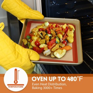 STATINT Non-Stick Silicone Baking Mat, Premium Food Safe - Pack of 2, for Cookie Oven Reusable Mat, 16.5