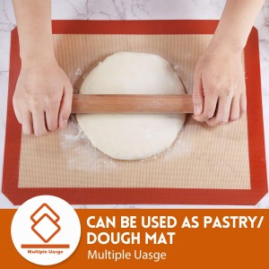 STATINT Non-Stick Silicone Baking Mat, Premium Food Safe - Pack of 2, for Cookie Oven Reusable Mat, 16.5