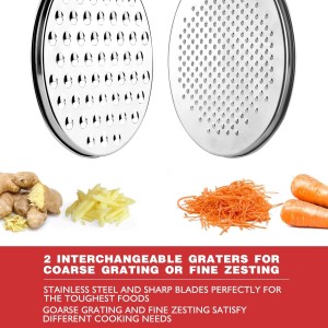 Cheese Grater Citrus Lemon Zester with Food Storage Container & Lid - Perfect For Hard Parmesan Or Soft Cheddar Cheeses, Ginger, Vegetables, Butter, Chocolate & Nutmeg (Red)