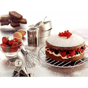 P&P CHEF Round Cooking Rack, 3 Pcs Stainless Steel Baking Cooling Steaming Grilling Rack, Fits Air Fryer/Stockpot/Pressure Cooker/Round Cake Pan, Oven & Dishwasher Safe (7.5 + 9 + 10.5 Inch)