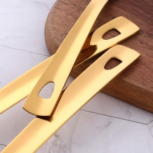 BuyGo Gold Grill Fork - 12.28 Inch Stainless Steel Cooking Fork, Heat Resistant