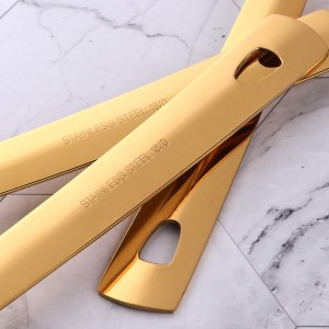 BuyGo Gold Grill Fork - 12.28 Inch Stainless Steel Cooking Fork, Heat Resistant