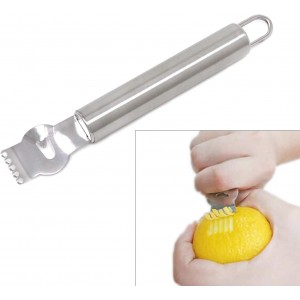Honbay 1PCS Stainless Steel Lemon Zester Grater Orange Citrus Peeler Tool for Kitchen