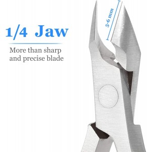 IVON Cuticle Trimmer, Professional Non-Slip Cuticle Cutter Stainless Steel Nipper Blue