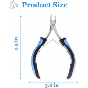 IVON Cuticle Trimmer, Professional Non-Slip Cuticle Cutter Stainless Steel Nipper Blue