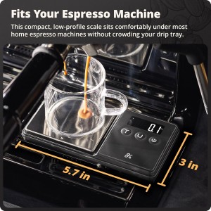 Greater Goods Digital Espresso and Coffee Scale - 750 x 0.1g, Mini Scale with 6 Units of Measurement