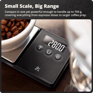 Greater Goods Digital Espresso and Coffee Scale - 750 x 0.1g, Mini Scale with 6 Units of Measurement