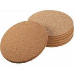Boao 6 Pcs Round Cork Trivets for Hot Dishes High Density Thick Coasters Wooden Absorbent Cork Plant Coasters for Kitchen, Drinks Coffee Plants (6 Inch)