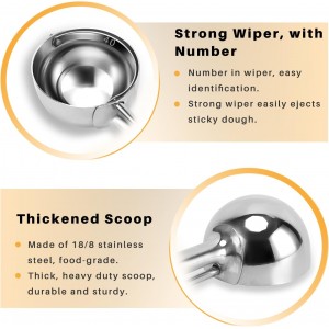 Cookie Scoop 3 Tbsp, Size #20, 3 Tablespoon Cookie Scoop for Baking, Ice Cream Scoop With Trigger, 18/8 Stainless Steel, For Cookies, Cupcake, Muffin, Ice Cream, Meatball