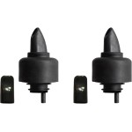 The Pure Pour Liquor Bottle Pourers - Leak-Proof Pour Spouts with Dust Caps – Fits Most Alcohol, Syrup, Olive Oil & Vinegar Bottles – Dishwasher Safe - 2 Pack