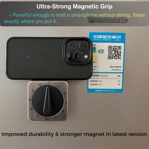 Searon Mechanical Kitchen Timer Magnetic with Loud Alarm, 60-Minute Manual Wind Up Analog Countdown Timer with Stainless Steel Scale, No Batteries for Chef Cooking, Baking, Egg, Oven, Seniors