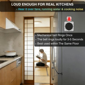 Searon Mechanical Kitchen Timer Magnetic with Loud Alarm, 60-Minute Manual Wind Up Analog Countdown Timer with Stainless Steel Scale, No Batteries for Chef Cooking, Baking, Egg, Oven, Seniors