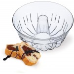 SIMAX Clear Glass Fluted Bundt Pan, Heat, Cold, and Shock Proof, Holds 1.4 Quarts (5.4 Cups), Made in Europe, Great for Small Ring Cakes, Puddings, Desserts, Monkey Bread, and More, Dishwasher Safe