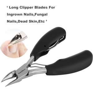 Large Nail Clippers Set, 5-Piece Sharp Toenail and Fingernail Clippers with Nail File, Ideal for Men and Women (Premium, Big Size, Heavy-Duty Design)