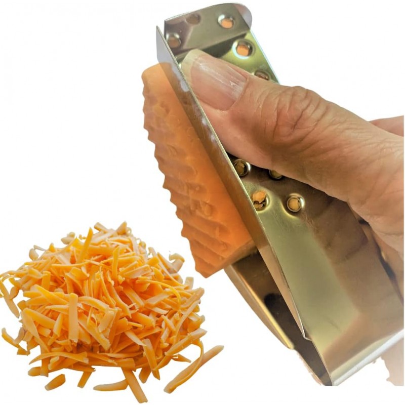 Grater Guard for Cutting Vegetables/Grating with Mandoline Slicer, Stainless Steel Protector for Food, Dishwasher Safe Finger Guard