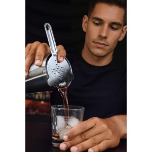 Cocktail Strainer Set Stainless Steel Bar Tools with Stirring Spoon - Hawthorne, Julep, & Fine-Mesh Sifter for Drinks