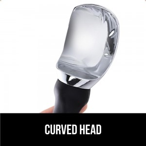 GORILLA GRIP BPA-Free Heavy Duty Ice Cream Scoop, Comfortable Ergonomic Handle, Professional Grade Scooper for Perfect Round Scoops, Spoon Frozen Hard Gelato, Sorbet, Cookie Dough, Kitchen Tool, Black