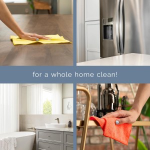 S&T INC. 100 Pack Microfiber Cleaning Cloth, Bulk Towels for Home, Reusable Microfiber Towels for Cars, Cleaning Rags, Assorted, 11.5 Inches x 11.5 Inches, 100 Count