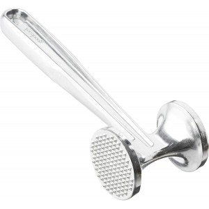 GoodCook 2 Sided Meat Tenderizer, Flat and Spiked, Strong, Sturdy Cast Aluminum Design, Silver