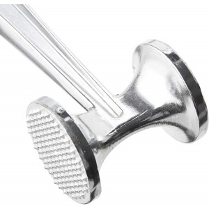 GoodCook 2 Sided Meat Tenderizer, Flat and Spiked, Strong, Sturdy Cast Aluminum Design, Silver