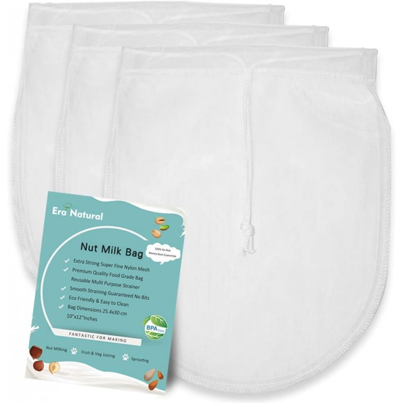 Nut Milk Bag Reusable 3 Pack 12