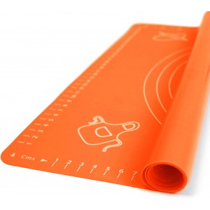 Silicone Baking Mat for Rolling Pastry Dough with Measurements, 19.7